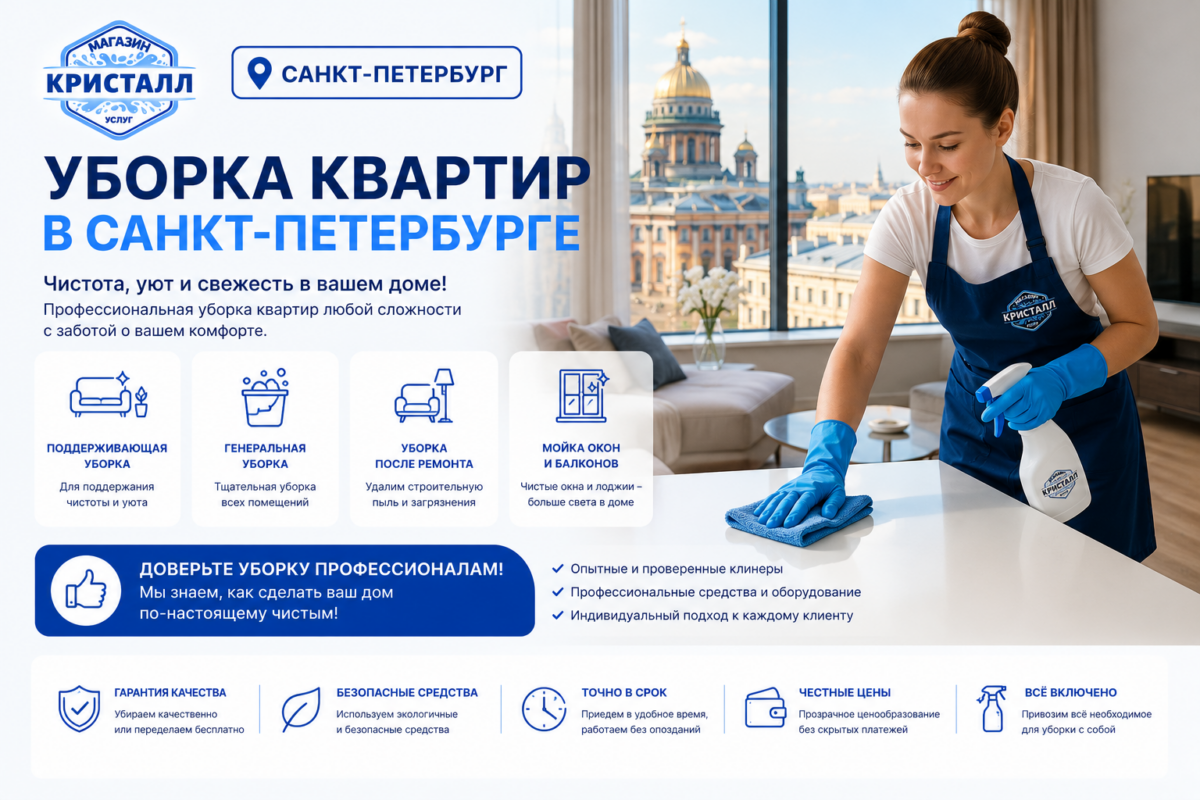 уборка квартир СПБ