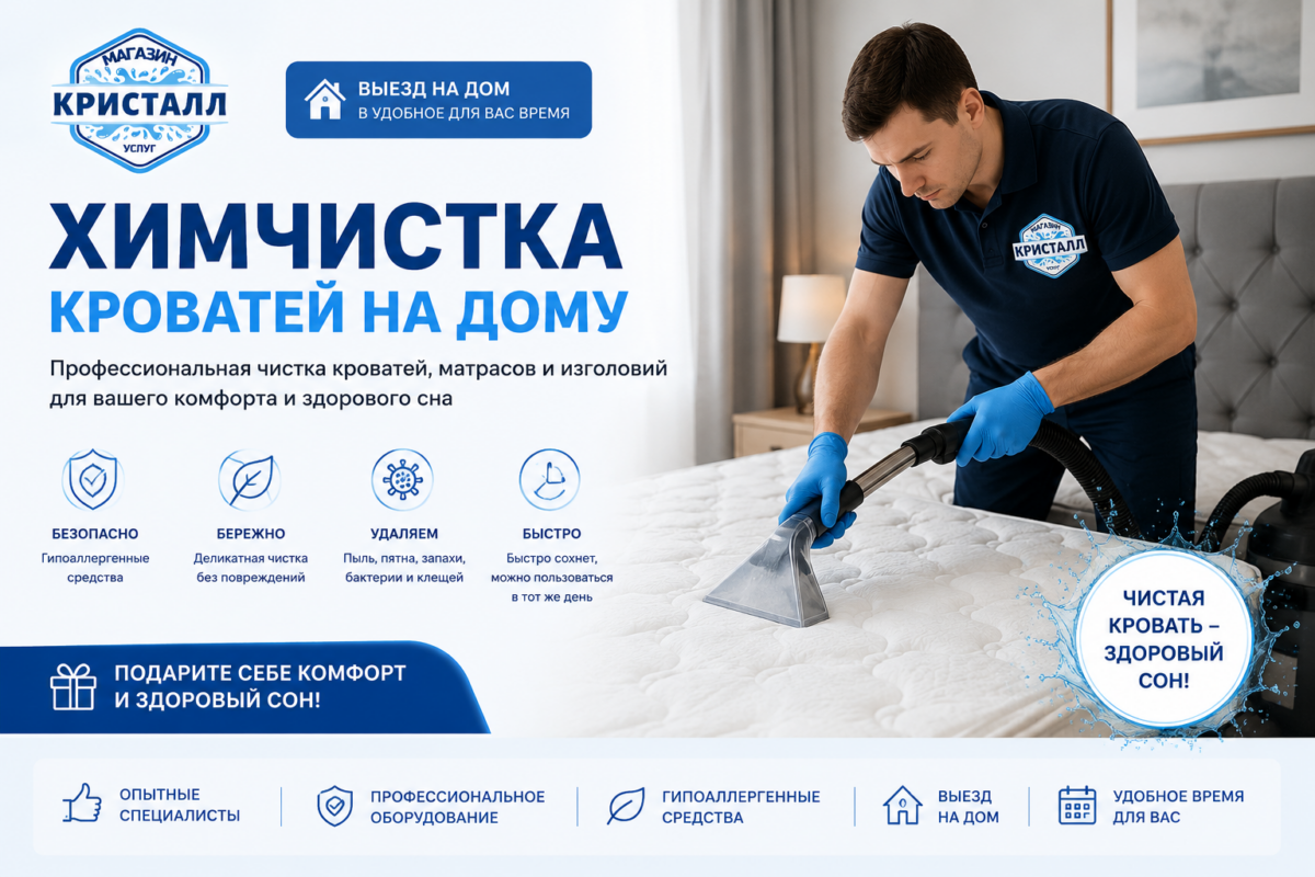 химчистка кровати в СПБ